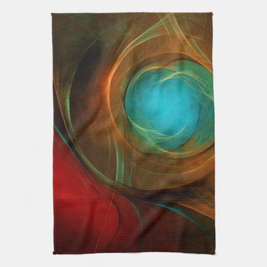 Blue Eye Modern Abstract Fine Art Cool Pattern #16 Theedoek (Verticaal)