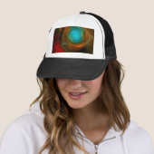 Blue Eye Modern Abstract Fine Art Cool Pattern #16 Trucker Pet (In situ)