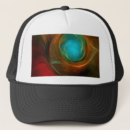 Blue Eye Modern Abstract Fine Art Cool Pattern #16 Trucker Pet (Voorkant)