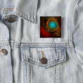 Blue Eye Modern Abstract Fine Art Cool Pattern #16 Vierkante Button 5,1 Cm (In situ)