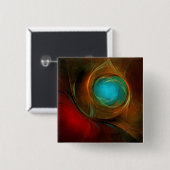 Blue Eye Modern Abstract Fine Art Cool Pattern #16 Vierkante Button 5,1 Cm (Voorkant /achterkant)