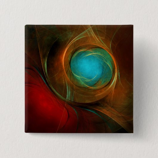 Blue Eye Modern Abstract Fine Art Cool Pattern #16 Vierkante Button 5,1 Cm (Voorkant)