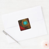 Blue Eye Modern Abstract Fine Art Cool Pattern #16 Vierkante Sticker (Envelop)