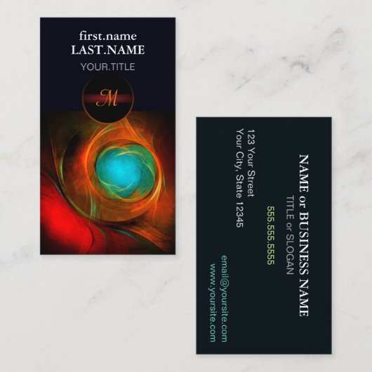 Blue Eye Modern Abstract Fine Art Cool Pattern #16 Visitekaartje (Voorkant / Achterkant)