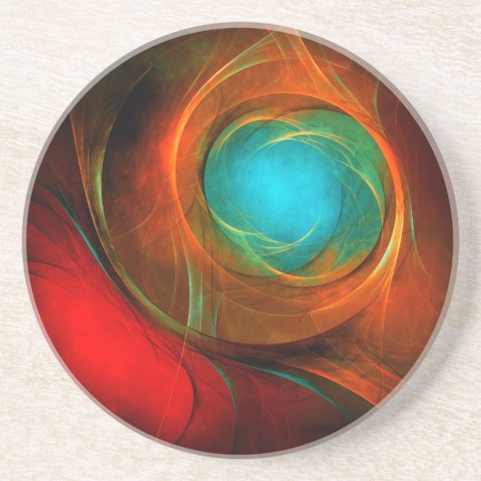 Blue Eye Modern Abstract Fine Art Cool Pattern #16 Zandsteen Onderzetter (Voorkant)
