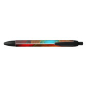 Blue Eye Modern Abstract Fine Art Cool Pattern #16 Zwarte Inkt Pen (Achterkant)