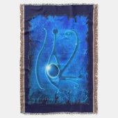 Blue Eye of Horus, oude Egyptische Wadjet Art Deken (Voorkant Verticaal)