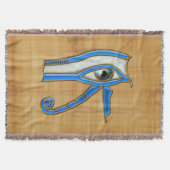 Blue Eye of Horus, oude Egyptische Wadjet Deken (Voorkant)