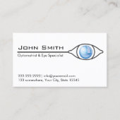 Blue Eye Optometrist & Eye Care Visitekaartje (Voorkant)