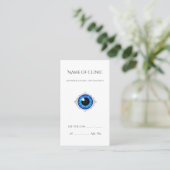 Blue Eye Optometrist Kliniek Visitekaartje (Staand voorkant)