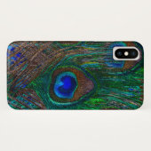 Blue Eye Peacock Feathers Stijlvol Decor Case-Mate iPhone Case (Achterkant (horizontaal))