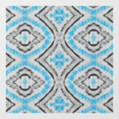 Blue Eye Shibori Tie Dye Rustin Pattern Raamsticker (Vel)