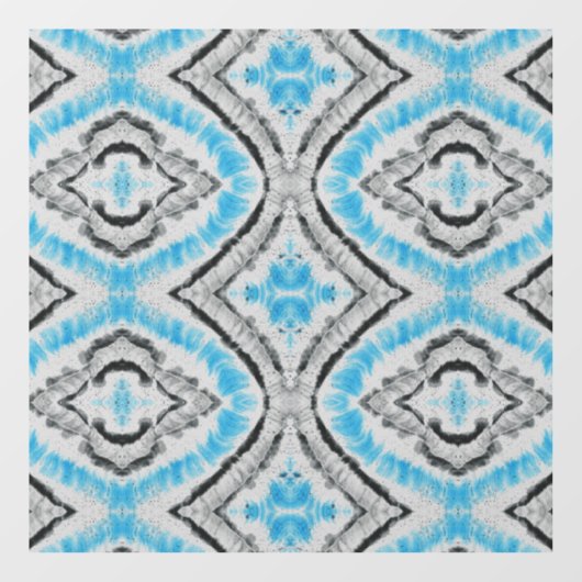 Blue Eye Shibori Tie Dye Rustin Pattern Raamsticker (Vel)
