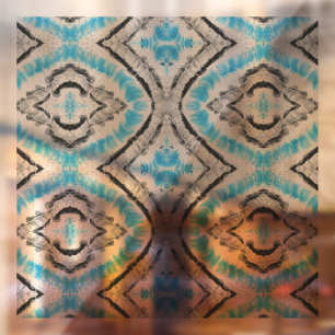 Blue Eye Shibori Tie Dye Rustin Pattern Raamsticker