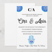 Blue eye Turkish styles Uitnodiging (Voorkant / Achterkant)