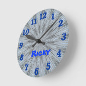 Blue Eyeball Clock Ronde Klok (Hoek)