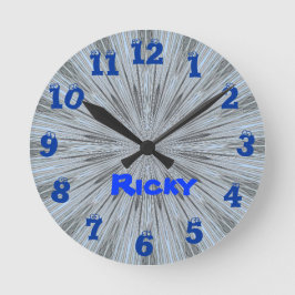 Blue Eyeball Clock Ronde Klok