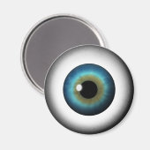 Blue Eyeball Iris Eye Cool Custom Round Magnets Magneet (Voorkant / Achterkant)