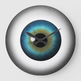 Blue Eyeball Iris Eye Custom Large  Grote Klok