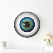 Blue Eyeball Iris Eye Custom Large  Grote Klok (Huis)