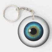 Blue EyeBall Rond Tweezijdige Acryl Sleutelhanger (Voorkant)