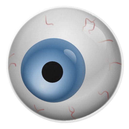 Blue Eyeball Zombie Drawer Knob Keramische Knop (Voorkant)