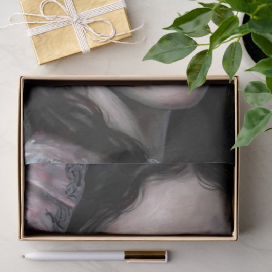 Blue Eyed Beauty in Bonnet Decoupage Tissuepapier (Geschenk)