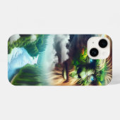 Blue Eyed Bigfoot in the Mountains iPhone Hoesje (Achterkant horizontaal)