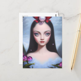 Blue Eyed Brunette Girl Briefkaart