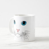 Blue Eyed Cat Coffee Mok (Voorkant links)