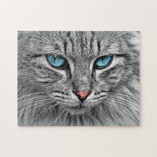 Blue Eyed Cat Jigzaag Puzzle Gift Legpuzzel (Horizontaal)