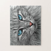 Blue Eyed Cat Jigzaag Puzzle Gift Legpuzzel (Verticaal)