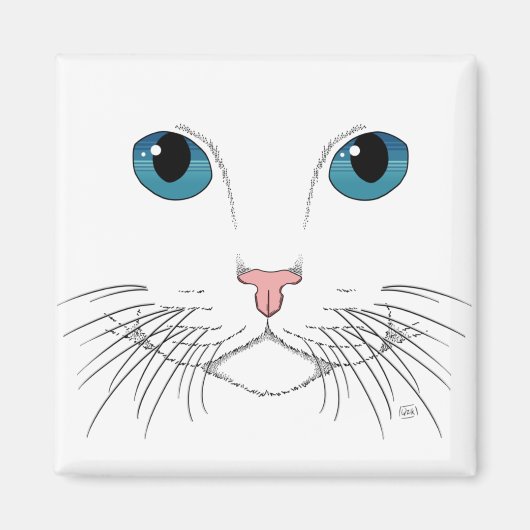 Blue Eyed Cat Magnet (Voorkant)