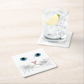 Blue Eyed Cat Square Paper Onderzetter (Insitu)