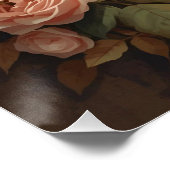 Blue-Eyed Cat with Roses – Elegant Floral Poster (Hoek)