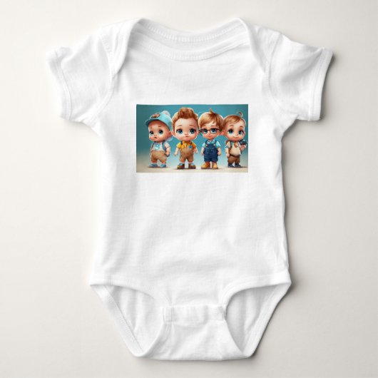 Blue-eyed Darlings - Schattigee baby's ooit Romper (Voorkant)
