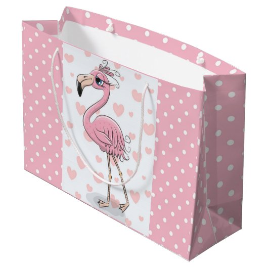 Blue Eyed Flamingo Groot Cadeauzakje (Achterkant Gekanteld)