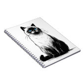 Blue-Eyed Gaze - Siamese Cat  Notitieboek (Rechterzijde)