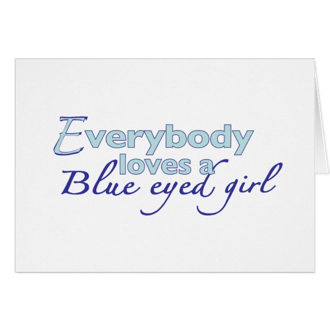 Blue Eyed Girl (Voorkant Horizontaal)