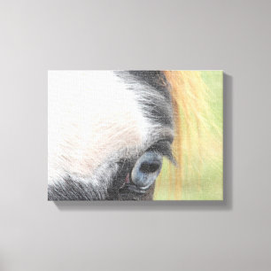 Blue Eyed Horse Canvas Afdruk