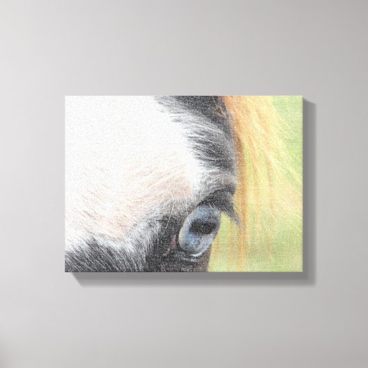 Blue Eyed Horse Canvas Afdruk (Voorkant)