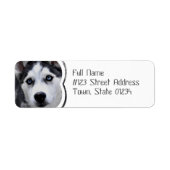 Blue Eyed Husky Mailing Labels (Voorkant)