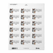 Blue Eyed Husky retouradres Etiket (Full Sheet)