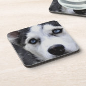 Blue Eyed Husky Set van zes Onderzetters (Linkerzijde)