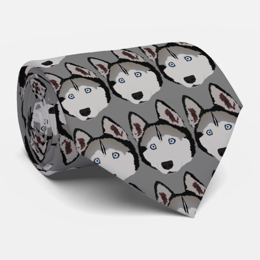 Blue Eyed Husky Stropdas (Opgerold)