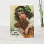 Blue-Eyed Lass - St Patrick's Day Card Kaart (Voorkant)