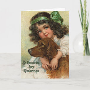 Blue-Eyed Lass - St Patrick's Day Card Kaart