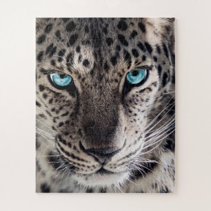 Blue Eyed Leopard Photography Art Legpuzzel