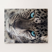 Blue Eyed Leopard Photography Art Legpuzzel (Horizontaal)