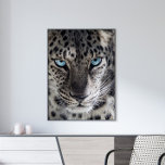Blue Eyed Leopard Photography Art Poster<br><div class="desc">Mooie blauwachtige bladerdefotografie is een geweldig cadeau voor het huishouden van dierenvrienden.</div>